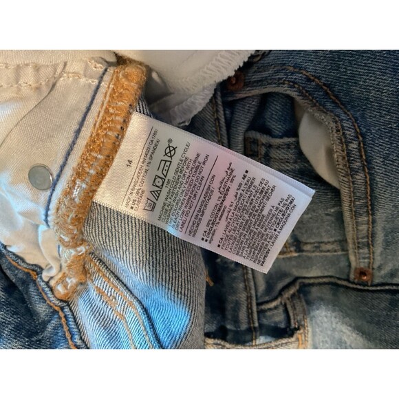 Old‎ Navy OG Straight Jeans 14 Distressed Womens Denim Light Wash - Picture 7 of 8